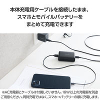 モバイルバッテリー 大容量 軽量 USB-C/A 最大 20W 10000mAh EC-C13LBK エレコム 1個