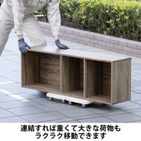 現場のチカラ ミニ連結平台車 エラストマーキャスター仕様 白 耐荷重100kg （約）幅28.5×奥行42×高さ8cm オリジナル