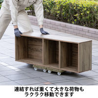 現場のチカラ ミニ連結平台車 ナイロンキャスター仕様 カーキ 耐荷重100kg （約）幅28.5×奥行42×高さ8cm オリジナル