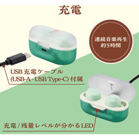 ワイヤレスイヤホン Bluetooth 5.3 低遅延 タッチセンサー 超小型 メロン LBT-TWS16CSGN エレコム 1個