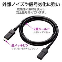TypeC延長ケーブル 1m PD 60W USB3.2(Gen1) ブラック USB3-ECC10BK エレコム 1個（直送品）