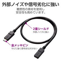 TypeC延長ケーブル 0.5m PD 60W USB3.2(Gen1) ブラック USB3-ECC05BK エレコム 1個