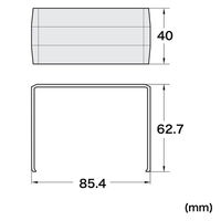 サンワサプライ 配線ダクト(連結カバー・ホワイト) CA-KK80J 1個（直送品）