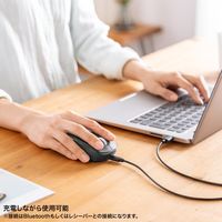 サンワサプライ 静音Bluetoothワイヤレスマウス(充電式・5ボタン) MA-WBBS519BK 1個