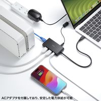 サンワサプライ USB Type-Cハブ付き 2.5ギガビットLANアダプタ USB-3TCLS8BK 1個