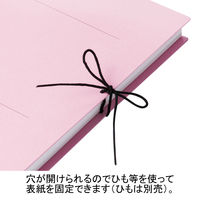 アスクル　背幅伸縮ファイル（PPラミネート表紙）　A4タテ　ピンク　10冊  オリジナル