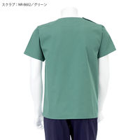 ナガイレーベン 男女兼用上衣 グリーンL NR-8602 1枚　スクラブ