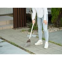 山崎産業 化繊ほうき 短柄 屋外 箒 水に強い 1セット(5本:1本×5)