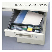 プラス 組立式スチールOAデスクシステム サイドキャビネット 3段 エルグレー 幅396×奥行577×高さ604mm 1台 ワゴン キャスター・鍵付き