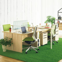 アール・エフ・ヤマカワ ユピタデスク 平机 引出し無し ナチュラル 幅1400ｘ奥行600ｘ高さ720mm 1台（2梱包）