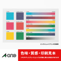 エーワン（A-one）パソコンで手作りプリントペーパー 3ツ折 厚口 プリンタ兼用  A4 ノーカット 10シート  51555