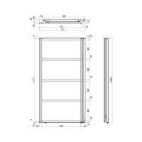 コマニー パーティションソラパス スライドドア 半透明 1セット 幅970～1810X高さ1800mm 連結式パーテーション 引き戸タイプ（取寄品）