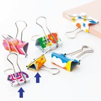 【アウトレット】アスクル ダブルクリップ こども支援 小 5柄アソートパック 1袋（100個：10個入×10パック） 幅19mm オリジナル