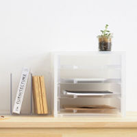 A4レタートレイ 4段 サンカ squ+ ナチュラ SOFFICE ソーフィス