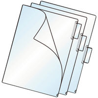 コクヨ インデックスホルダーKaTaSu ふせんカバー付A4タテ 3山9枚（3山1組×3組） クリアファイル フ-KFN7503T