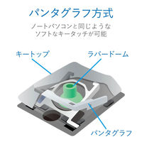 ワイヤレスキーボード 無線 テンキー付き コンパクト パンタグラフ 薄型 ブラック TK-FDP099TBK エレコム 1個（直送品）