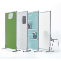 アール・エフ・ヤマカワ アルミフレームスクリーン パンフレットラック 掲示板 パンチングメタル ホワイト 幅816×高さ1541mm RFSCR-PWH 1台