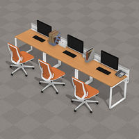 Ceha プレノデスクシステム 平机 引出し付き オーク天板/ホワイト脚 幅1200×奥行700×高さ720mm 1台 (4梱包)