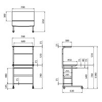 【軒先渡し】YAMAZEN（山善）パソコンデスク幅700×奥行645×高さ1245・1295・1345mmブラウン1台 キーボード台 高さ調節（直送品）