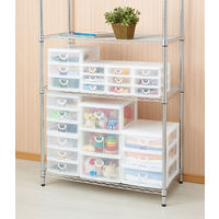 サンコープラスチック　エルピス　A4浅型3段クリア　A4　A-403　W