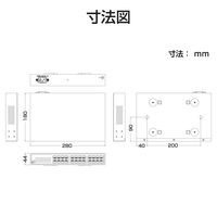 スイッチングハブ 24ポート ギガビット 電源内蔵 耐熱 マグネット付 金属 ループ検知 3年保証 EHB-UG2A24-S エレコム 1台