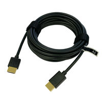 Vodaview HDMIケーブル スリムタイプ（直径4.5mm） 5m HDMI[オス]-HDMI[オス] ブラック VV-HDMI050AA-S-B 1本