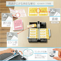 プラス スライドカッター（ディスクカッター） ハンブンコ A4 裁断機 PK-813