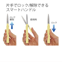 プラス ツイッギー フィットカットカーブ携帯はさみ ソーダ×レモン SC-130P 34574