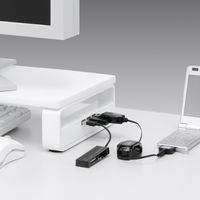 サンワサプライ　USBハブ付き机上液晶モニタスタンド　MR-LC201HW　（直送品）