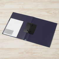 プラス　2リングファイル丸型2穴　A4タテ　背幅35mm　10冊　スーパーエコノミー　ネイビー　FC-101RF