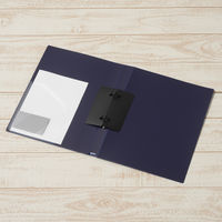 プラス 2リングファイル A4タテ 丸型2穴 背幅29mm スーパーエコノミー ネイビー 紺 10冊 FC-102RF