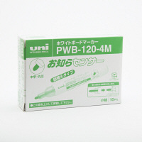 三菱鉛筆（uni） ホワイトボードマーカー お知らセンサー 中字丸芯 緑 PWB1204M 10本