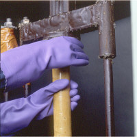 【ビニール手袋】 ショーワグローブ ビニトップ厚手 No.132 ピンク 1双