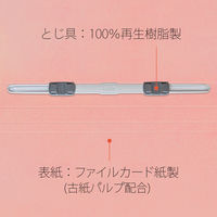 プラス　フラットファイル樹脂製とじ具　B5タテ　ピンク　No.031N　100冊