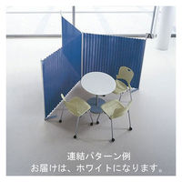 トヨダプロダクツ クロスパーティション ホワイト 幅462～1800×奥行404×高さ1529mm 10221 1台 蛇腹パーテーション 自立タイプ
