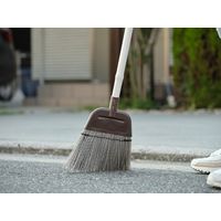 山崎産業 化繊ほうき 長柄  屋外 箒 水に強い 1本（直送品）
