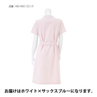 ナガイレーベン ナース服　Hospar Stat（ホスパースタット） ナースワンピース 半袖 HO-1937 ホワイト×サックスブルー LL