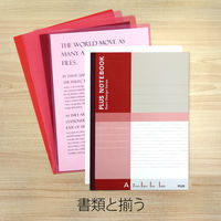【アウトレット】【Goエシカル】訳あり プラス 無線綴じノート ベーシック A4 A罫 40枚 赤 1パック（10冊入） 75087
