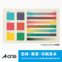 エーワン マルチカード 名刺用紙 ミシン目 インクジェット マット紙 白 A4 10面角丸 1袋（7シート入） 51091（取寄品）