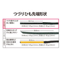 プラス つづりひも セル先 45cm スフ+PP 黒 TF-210C 1束(100本)