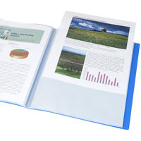 コクヨ　クリヤーブック（ウェーブカット・固定式）　A3タテ20ポケット　青　ブルー　ラ-T563B　1冊