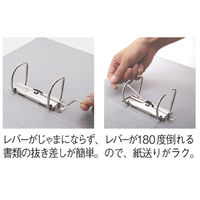 キングジム　レバーリングファイルGXシリーズ　Dタイプ　A4タテ　背幅73mm　グレー　3775GXクレ　1セット（3冊：1冊×3）