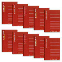 プラス　ノートブック　セミB5　A罫　30枚　赤　1パック（10冊入）　NO-003AS-10P　76729