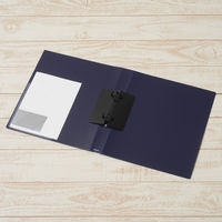 プラス　2リングファイル丸型2穴　A4タテワイド　背幅35mm　10冊　スーパーエコノミー　ネイビー　FC-101RW