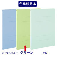 アスクル フラットファイル PP製 A4タテ 背幅18mm FF-P1S グリーン（緑） 30冊 オリジナル
