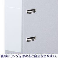 アスクル　リングファイル　A4タテ　2穴　レバー式アーチファイル　背幅66mm　グレー　シブイロ  オリジナル