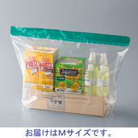 免税対象品用ポリ袋（規格袋）　持ち手なし　Mサイズ　縦300mm×幅475mm＋底マチ75mm＋シール30mm　1袋（50枚入）　伊藤忠リーテイルリンク