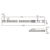 サンワサプライ サーバーラック用コンセント 19インチ用 3P式/12個口/3m/100V・15A/ブレーカー付 TAP-SVSL1512B（直送品）