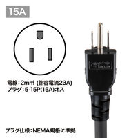 延長コード 電源タップ 3m 3P（ピン） 24個口 ブラック TAP-SVSL1524 サンワサプライ 1個（直送品）