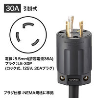 サンワサプライサーバーラック用コンセント19インチ用 3P式/24個口/3m/100V・30A/ブレーカー付/スリムタイプ TAP-SVSL3024B（直送品）